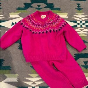 3-6 month Pink Knit Sweater Set